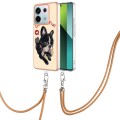 For Xiaomi Redmi Note 13 Pro 5G Global Electroplating Dual-side IMD Phone Case with Lanyard(Lucky Do