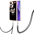 For Xiaomi Redmi Note 13 Pro+ 5G Electroplating Dual-side IMD Phone Case with Lanyard(Natural Growth