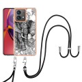 For Motorola Moto G84 Electroplating Dual-side IMD Phone Case with Lanyard(Totem Elephant)