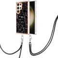 For Samsung Galaxy S24 Ultra 5G Electroplating Dual-side IMD Phone Case with Lanyard(Equation)