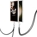 For Samsung Galaxy S24 Ultra 5G Electroplating Dual-side IMD Phone Case with Lanyard(Natural Growth)