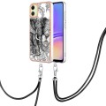 For Samsung Galaxy A05 Electroplating Dual-side IMD Phone Case with Lanyard(Totem Elephant)