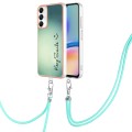 For Samsung Galaxy A05s Electroplating Dual-side IMD Phone Case with Lanyard(Smile)