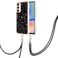 For Samsung Galaxy A05s Electroplating Dual-side IMD Phone Case with Lanyard(Equation)