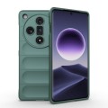 For OPPO Find X7 5G Magic Shield TPU + Flannel Phone Case(Dark Green)