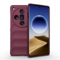 For OPPO Find X7 Ultra 5G Magic Shield TPU + Flannel Phone Case(Wine Red)
