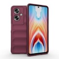 For OPPO A79 5G Global Magic Shield TPU + Flannel Phone Case(Wine Red)