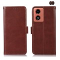 For Motorola Moto G04 / G24 Magnetic Crazy Horse Texture Genuine Leather RFID Phone Case(Brown)
