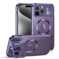 For iPhone 15 Pro Max Aromatherapy Holder Single-sided MagSafe Magnetic Phone Case(Purple)