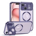 For iPhone 15 Aromatherapy Holder Single-sided MagSafe Magnetic Phone Case(Purple)