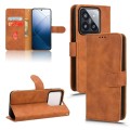 For Xiaomi 14 Skin Feel Magnetic Flip Leather Phone Case(Brown)