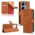 For Xiaomi Redmi Note 13 Pro 4G Skin Feel Magnetic Flip Leather Phone Case(Brown)