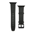 For Apple Watch Ultra 49mm Retro Texture Leather Watch Band(Black)