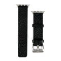 For Apple Watch 8 45mm Buffalo Leather Watch Band(Black)