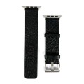 For Apple Watch SE 40mm Buffalo Leather Watch Band(Black)