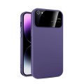 For iPhone SE 2022/2020/8/7 Large Glass Window PC Phone Case with Integrated Lens Film(Dark Purple)