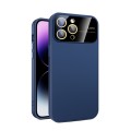 For iPhone 11 Pro Max Large Glass Window PC Phone Case with Integrated Lens Film(Royal Blue)