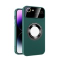 For iPhone SE 2022/2020/8/7 Large Glass Window Magnetic Magsafe Phone Case with Lens Film(Green)