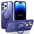 For iPhone 14 Pro MagSafe Magnetic Holder Phone Case(Klein Blue)