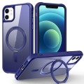 For iPhone 12 / 12 Pro MagSafe Magnetic Rotating Holder Phone Case(Klein Blue)