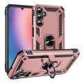 For Samsung Galaxy A25 5G Shockproof TPU + PC Phone Case with Holder(Rose Gold)