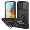 For Samsung Galaxy A23 4G / 5G Sliding Camshield TPU + PC Phone Case with Holder(Black)