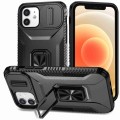 For iPhone 12 / 12 Pro Sliding Camshield Holder Phone Case(Black)