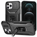For iPhone 12 Pro Max Sliding Camshield Holder Phone Case(Black)