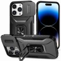 For iPhone 14 Pro Sliding Camshield Holder Phone Case(Black)