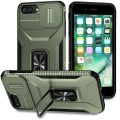 For iPhone 7 Plus Sliding Camshield Holder Phone Case(Alpine Green)