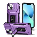 For iPhone 12 mini Sliding Camshield Holder Phone Case(Purple)