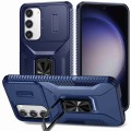 For Samsung Galaxy S23+ 5G Sliding Camshield Holder Phone Case(Blue)