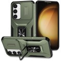 For Samsung Galaxy S24 5G Sliding Camshield Holder Phone Case(Alpine Green)