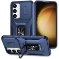 For Samsung Galaxy S24+ 5G Sliding Camshield Holder Phone Case(Blue)