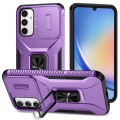 For Samsung Galaxy A34 5G Sliding Camshield Holder Phone Case(Purple)