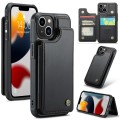 For iPhone 13 CaseMe C22 Card Slots Holder RFID Anti-theft Phone Case(Black)