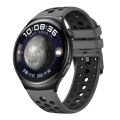 For Huawei Watch 4 Two Color Round Hole Silicone Watch Band(Graphite Grey)