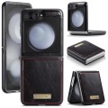 For Samsung Galaxy Z Flip5 CaseMe 003 PU + PC Business Style Crazy Horse Texture Leather Phone Case(