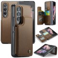 For Samsung Galaxy Z Fold3 5G CaseMe C22 PC+TPU Business Style RFID Anti-theft Leather Phone Case(Br