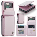 For Samsung Galaxy Z Flip4 5G CaseMe C22 PC+TPU Business Style RFID Anti-theft Leather Phone Case(Pi
