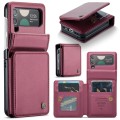 For Samsung Galaxy Z Flip4 5G CaseMe C22 PC+TPU Business Style RFID Anti-theft Leather Phone Case(Wi