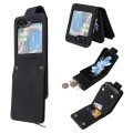 For Samsung Galaxy Z Flip5 5G Crossbody Multi-card Slot Wallet Zipper Leather Phone Case(Black)