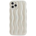 For iPhone 12 Pro Wave Texture Bright TPU Phone Case(Milky White)