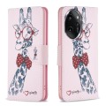 For Honor 100 Pro Colored Drawing Pattern Leather Phone Case(Deer)