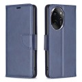 For Honor 100 Pro Lambskin Texture Pure Color Flip Leather Phone Case(Blue)