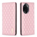 For Honor 100 Pro Diamond Lattice Magnetic Leather Flip Phone Case(Pink)