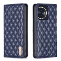 For Honor 100 Diamond Lattice Magnetic Leather Flip Phone Case(Blue)