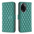 For Honor 100 Pro Diamond Lattice Wallet Flip Leather Phone Case(Green)