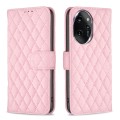 For Honor 100 Pro Diamond Lattice Wallet Flip Leather Phone Case(Pink)