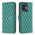 For Honor 100 Diamond Lattice Wallet Flip Leather Phone Case(Green)